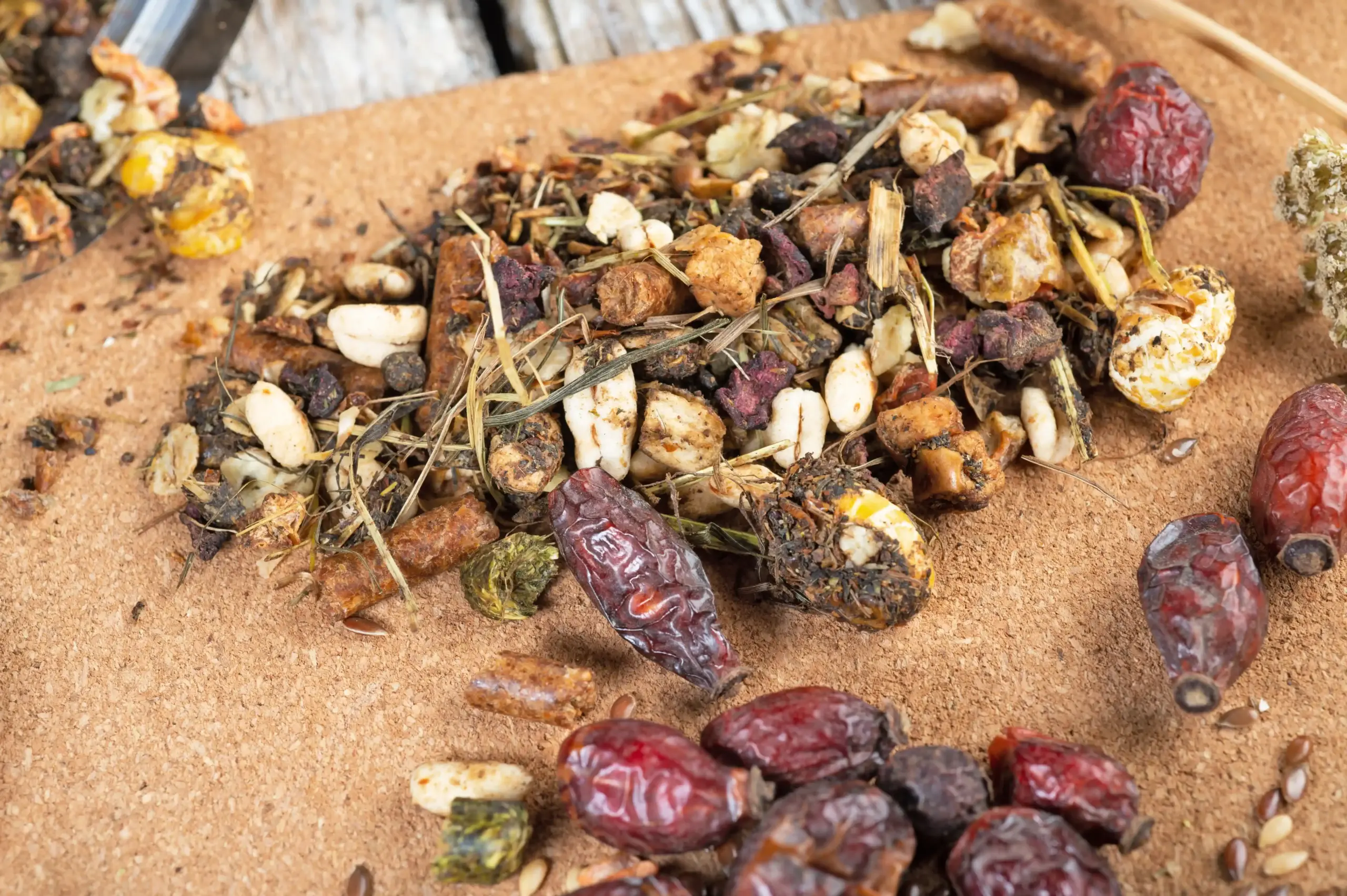 Paardenmuesli met rozenbottels
